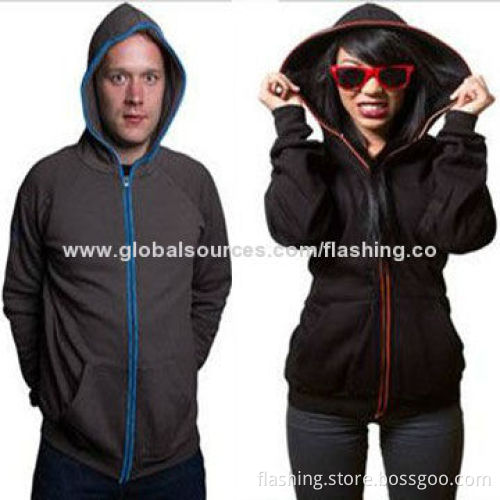 High brightness wonderful long lifespan colorful EL wire for hoodie